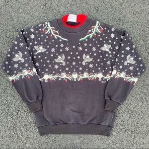 Vintage Artisans Holidays Birds Crewneck